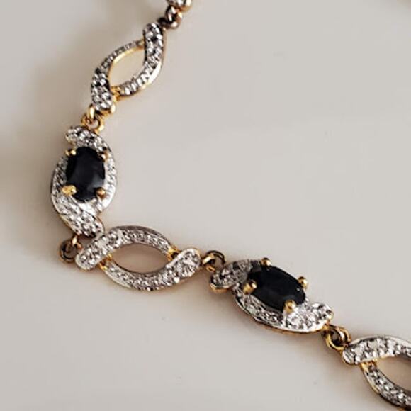 Kohl's Semi-Precious Stone Bracelet Gold Plated over Sterling Silver NWT‎ - Picture 3 of 7